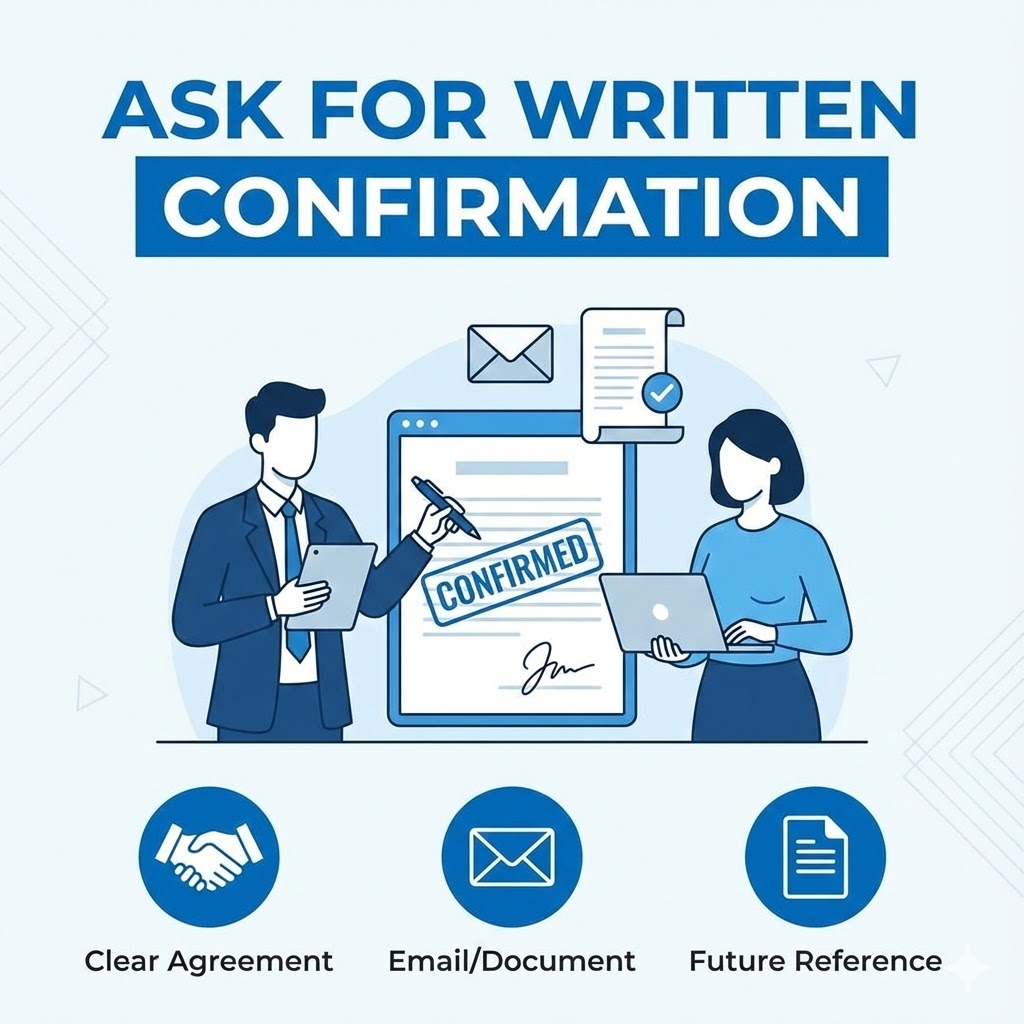 Ask for Written Confirmation