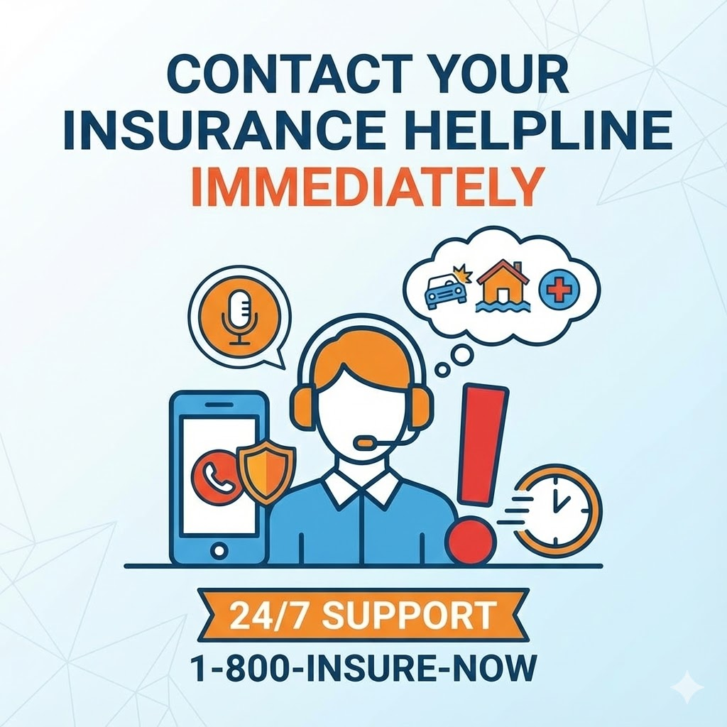 Contact Your Insurance Helpline Immediately