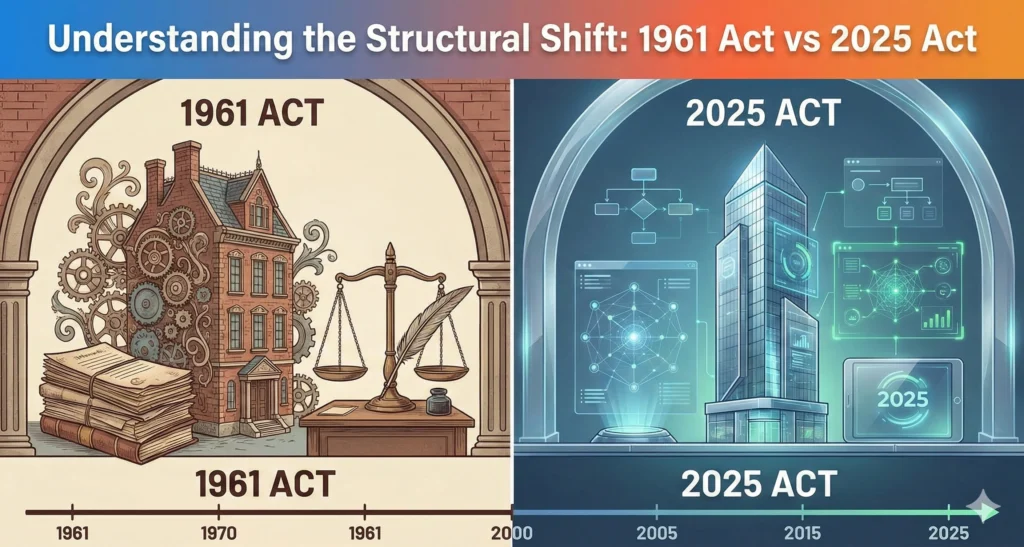 Understanding the Structural Shift: 1961 Act vs 2025 Act