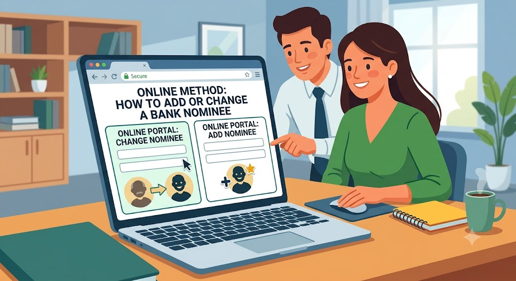 Online Method to Add or Change a Bank Nominee